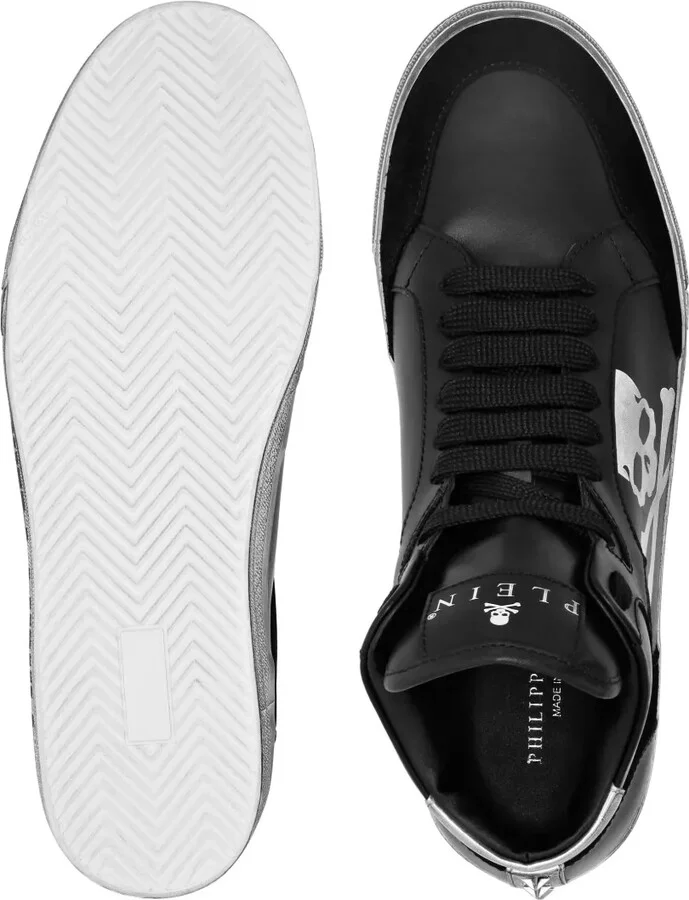 Skull-Motif Hi-Top Sneakers - Image 3