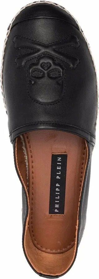 Skull-Motif Leather Espadrilles - Image 4