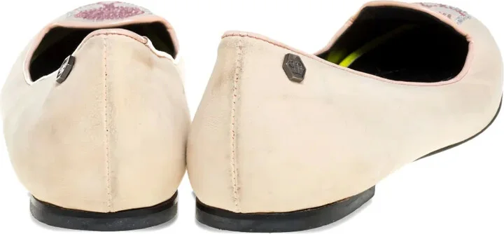 Skull Motif Suede Flats - Image 2