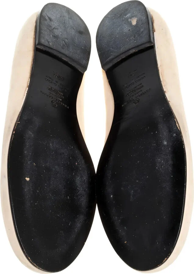 Skull Motif Suede Flats - Image 3