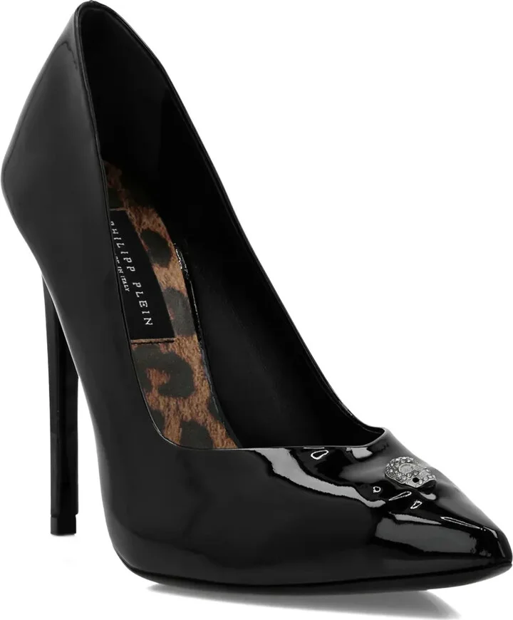 Skull-plaque high-heel pumps - Image 2