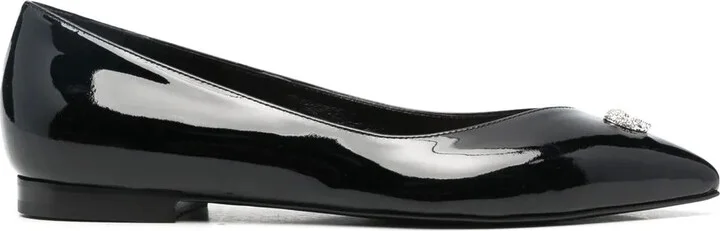 Skull-Stud Ballerina Shoes