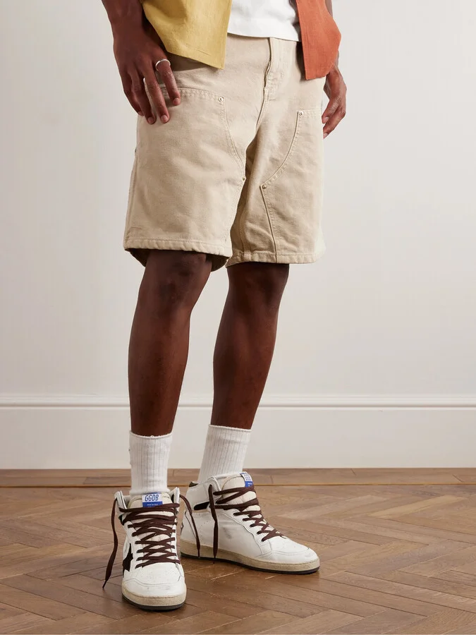 Sky Star Distressed Leather High-Top Sneakers - Image 2