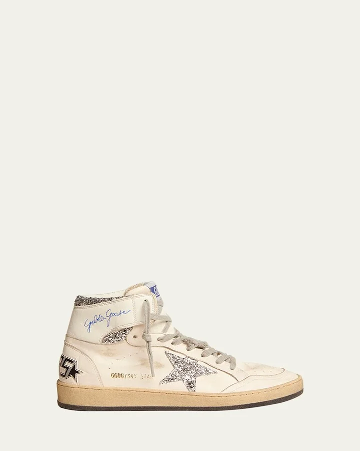 Sky Star Leather High-Top Sneakers