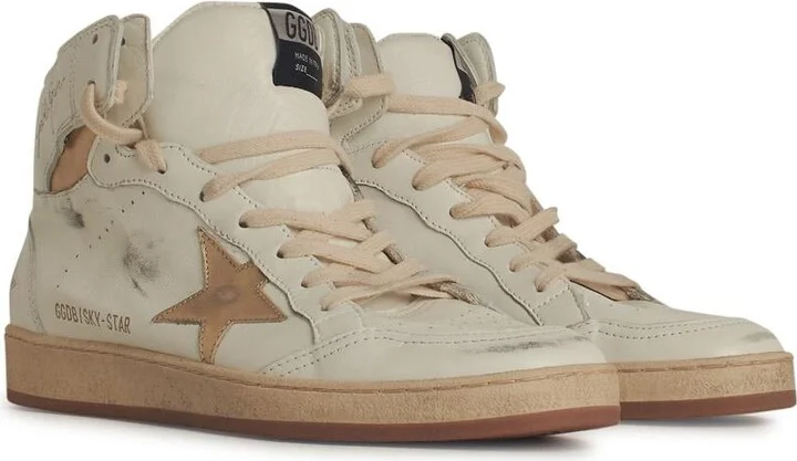 'sky Star' White Leather Sneakers - Image 2