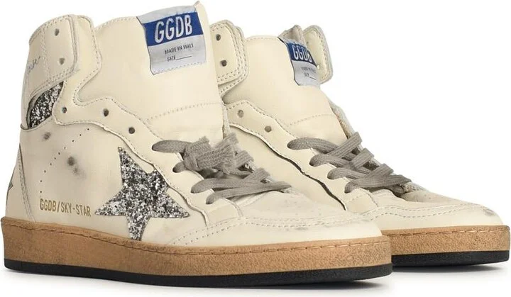 'sky Star' White Leather Sneakers - Image 2