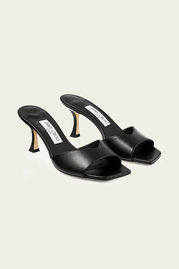 Skye 70 Leather Sandals in Black - Image 2