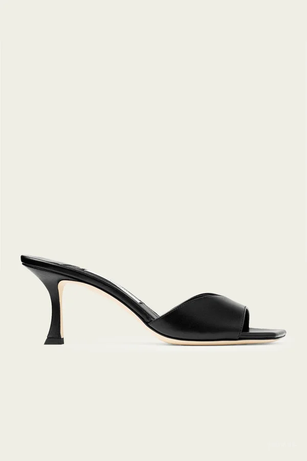 Skye 70 Leather Sandals in Black