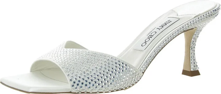 Skye 70 Womens Rhinestone Satin Mules