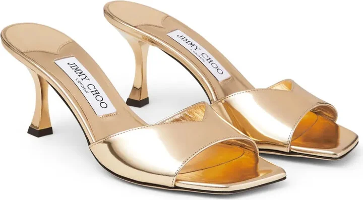Skye 70mm metallic mules - Image 2
