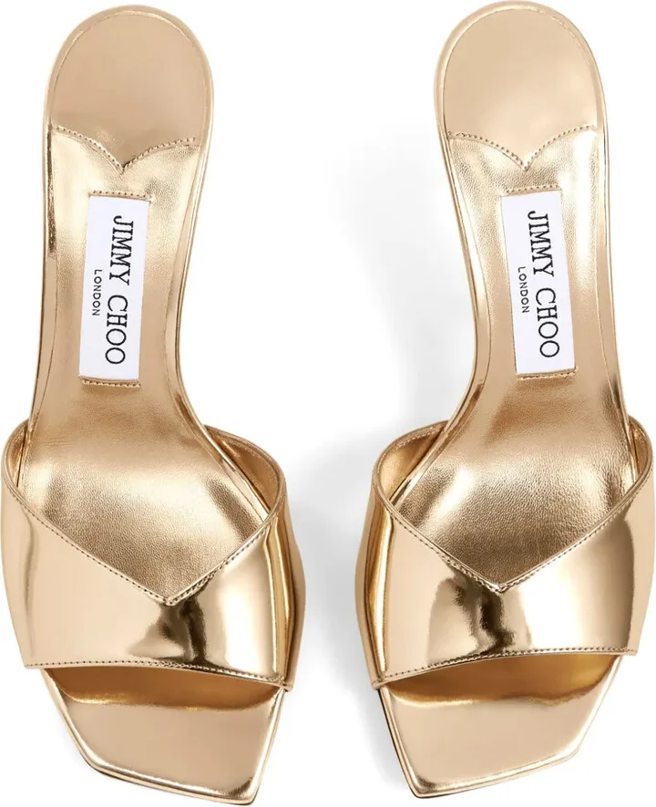 Skye 70mm metallic mules - Image 4