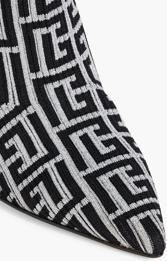 Skye metallic stretch-knit ankle boots - Image 4