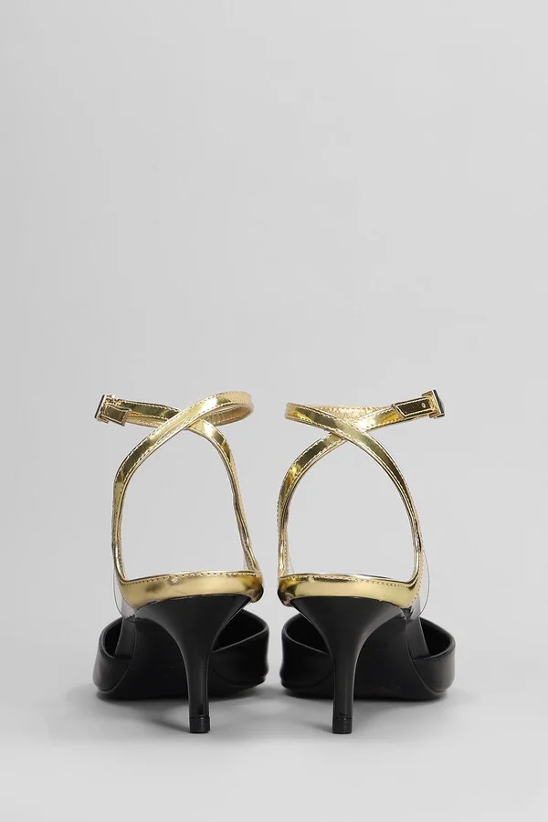 Skye Pump Mid Pumps In Black Leather - Image 4