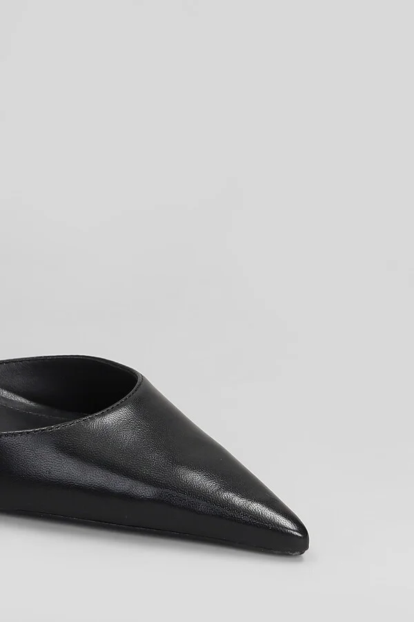 Skye Pump Mid Pumps In Black Leather - Image 5