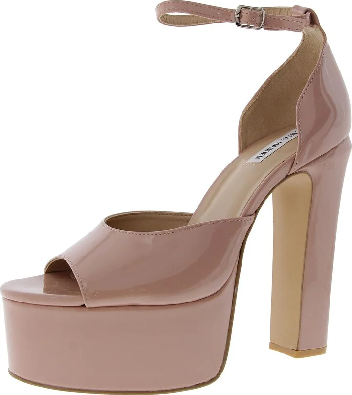Skye Womens Buckle Patent Platform Sandals