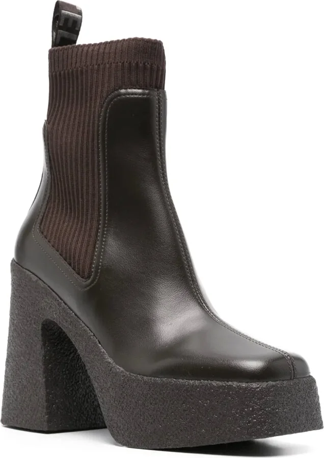 Skyla 110mm logo-tape boots - Image 2