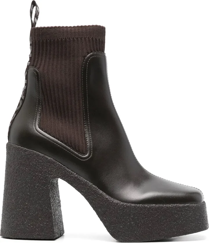 Skyla 110mm logo-tape boots