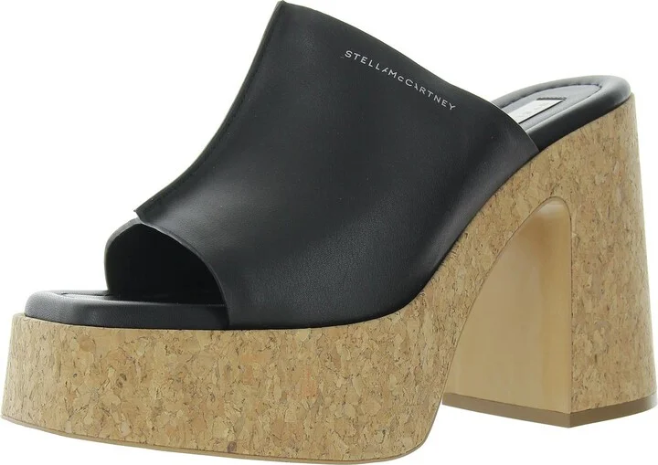 Skyla Womens Block Heel Faux Leather Platform Sandals