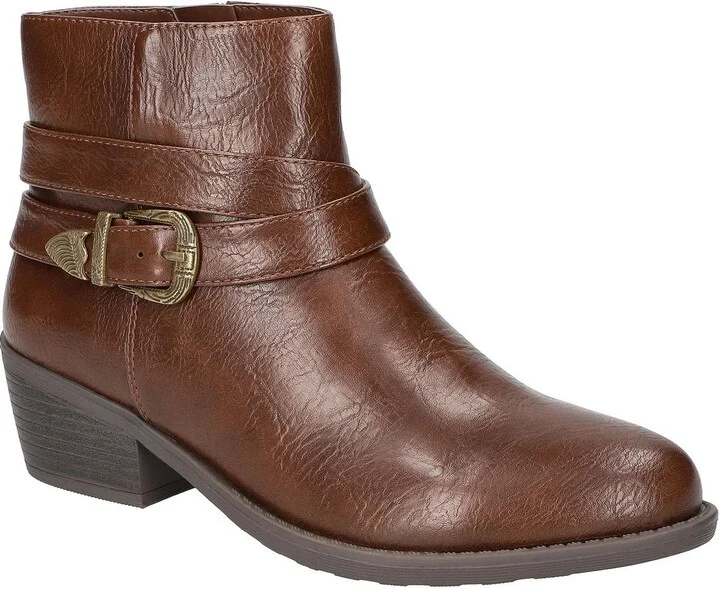 Skylar Womens Solid Leather Ankle Boots
