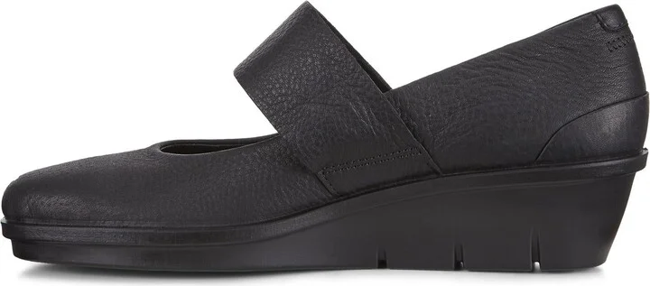 Skyler 45 Wedge Mary Jane Wedge In Black,quarry