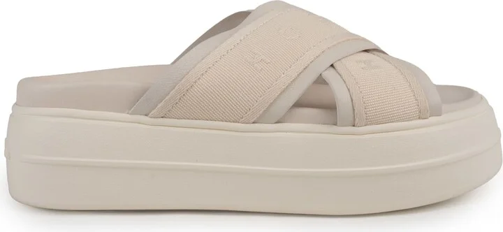 Skyscraper Sandals In Ivory Nappa