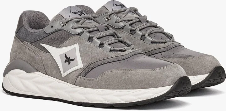 Skywander Lo Sneakers In Calf Suede And Leather