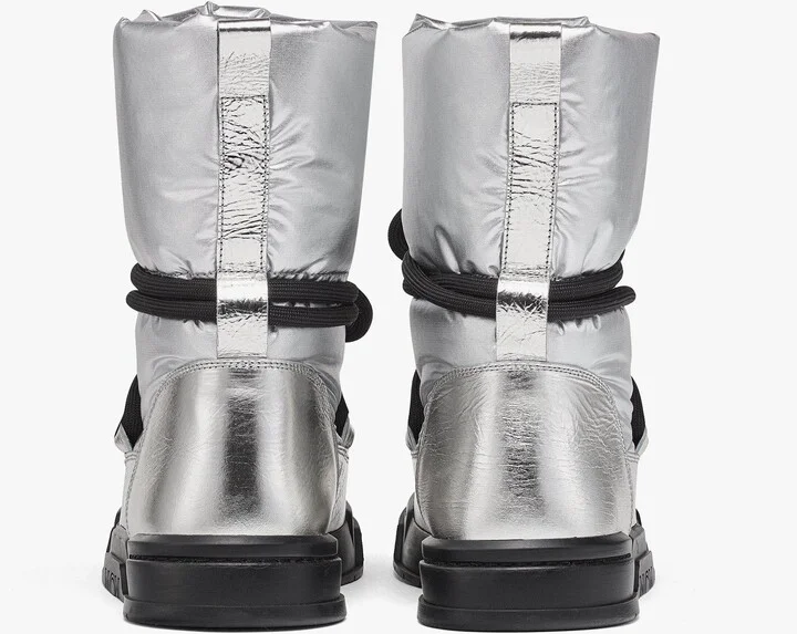 Skyward Ankle Boots in Metallic Calf Leather - Image 3