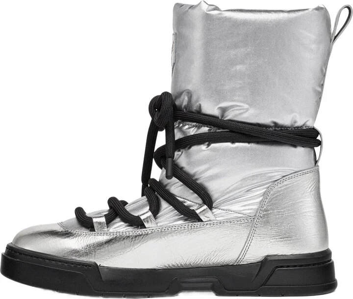 Skyward Ankle Boots in Metallic Calf Leather - Image 2