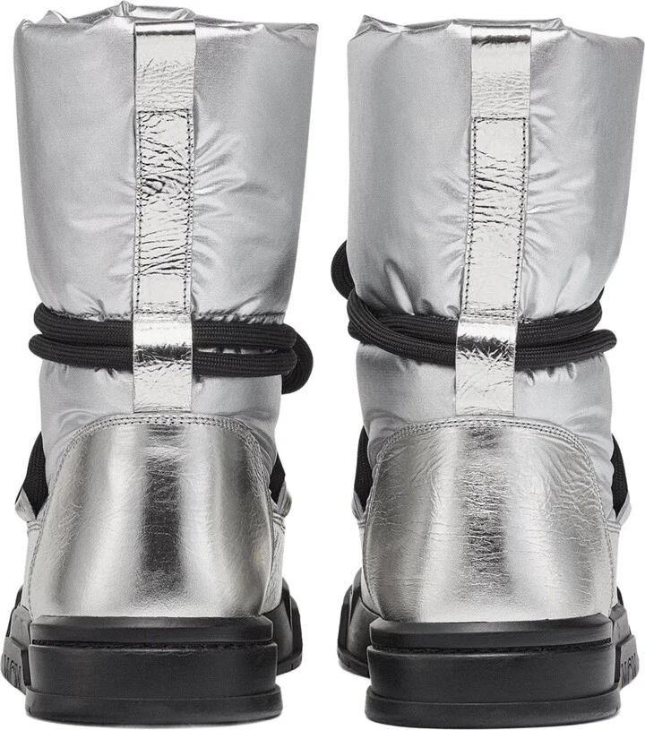 Skyward Ankle Boots in Metallic Calf Leather - Image 3