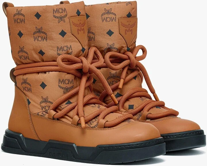 Skyward Ankle Boots in Padded Monogram Nylon