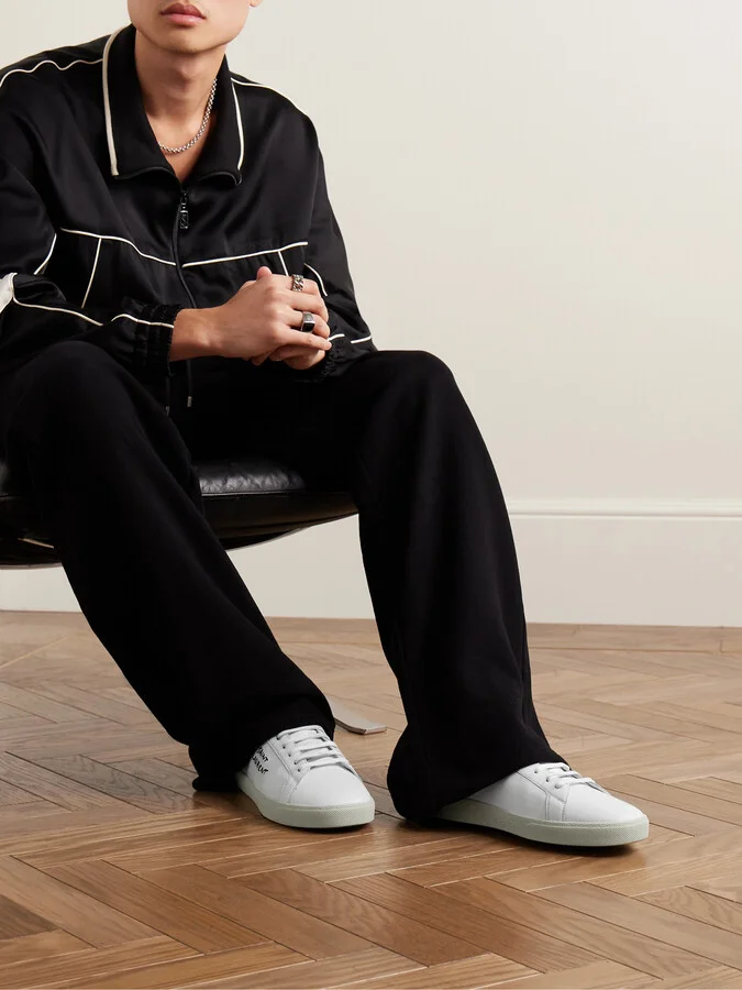 SL/06 Court Classic Logo-Embroidered Leather Sneakers - Image 2