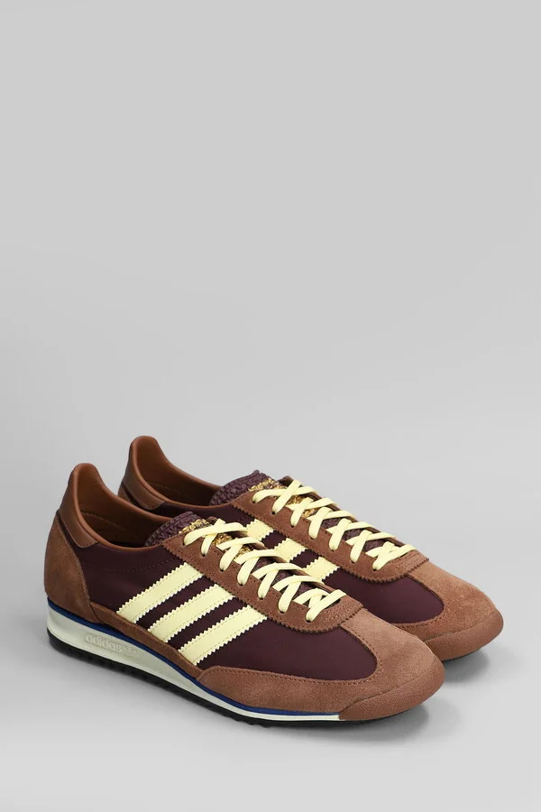 Sl 72 Ow Sneakers In Brown Suede And Fabric - Image 2