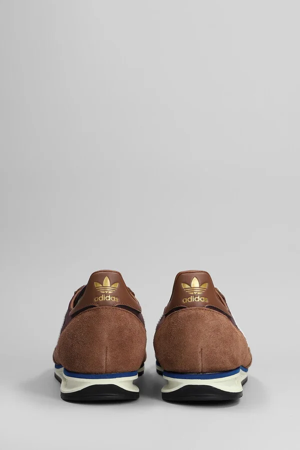 Sl 72 Ow Sneakers In Brown Suede And Fabric - Image 4
