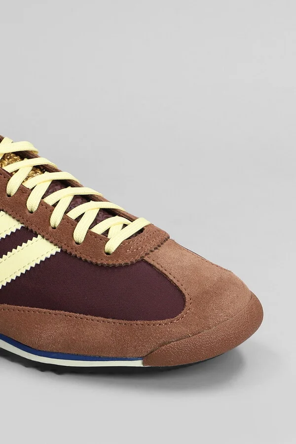 Sl 72 Ow Sneakers In Brown Suede And Fabric - Image 5