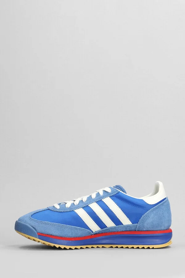 Sl 72 Rs Sneakers In Blue Suede And Fabric - Image 3