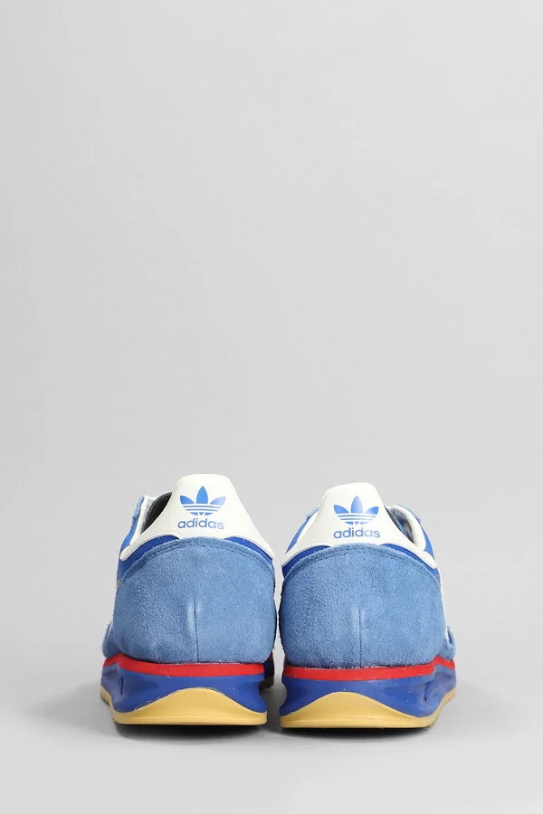 Sl 72 Rs Sneakers In Blue Suede And Fabric - Image 4