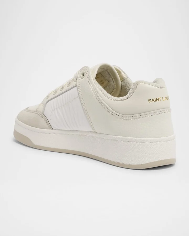 SL61 Mixed Leather Low-Top Sneakers - Image 2