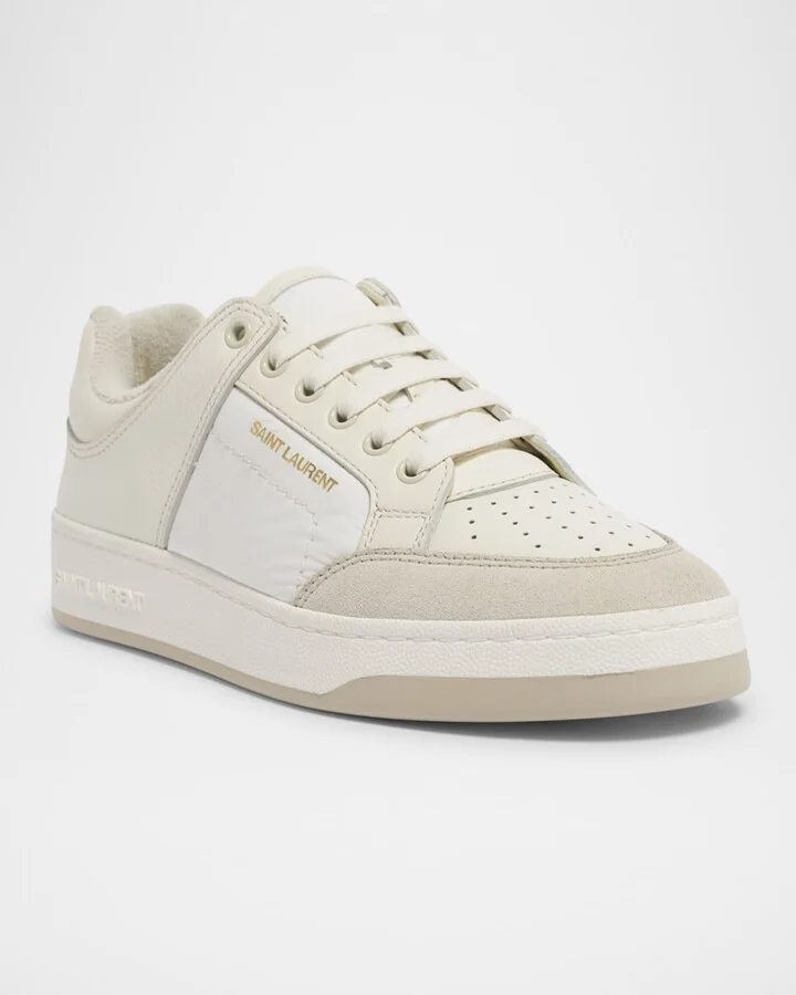 SL61 Mixed Leather Low-Top Sneakers - Image 3