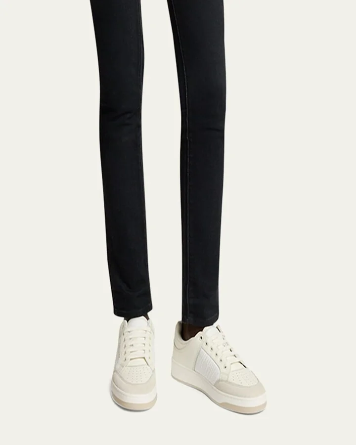 SL61 Mixed Leather Low-Top Sneakers - Image 3