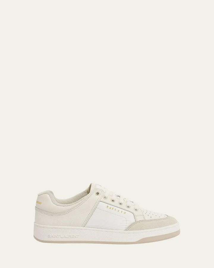SL61 Mixed Leather Low-Top Sneakers