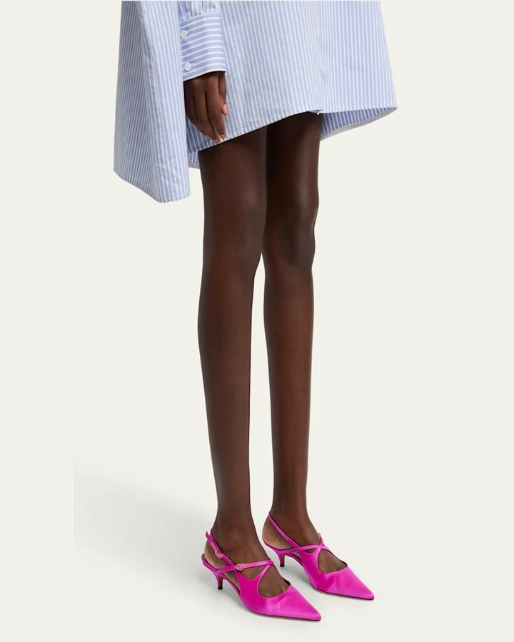 Slash Crisscross Slingback Pumps - Image 6