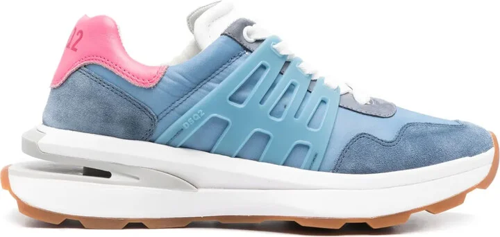 Slash leather sneakers