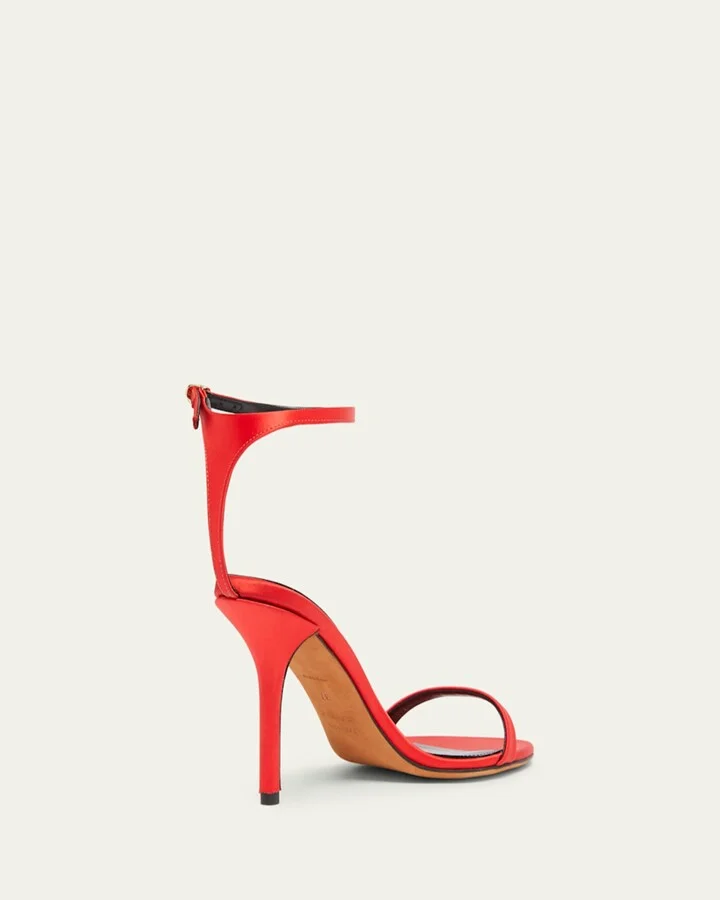 Slash Satin Ankle-Strap Sandals - Image 2