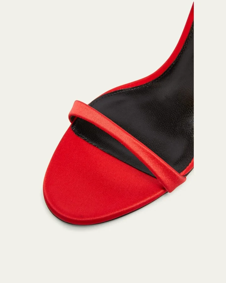 Slash Satin Ankle-Strap Sandals - Image 3