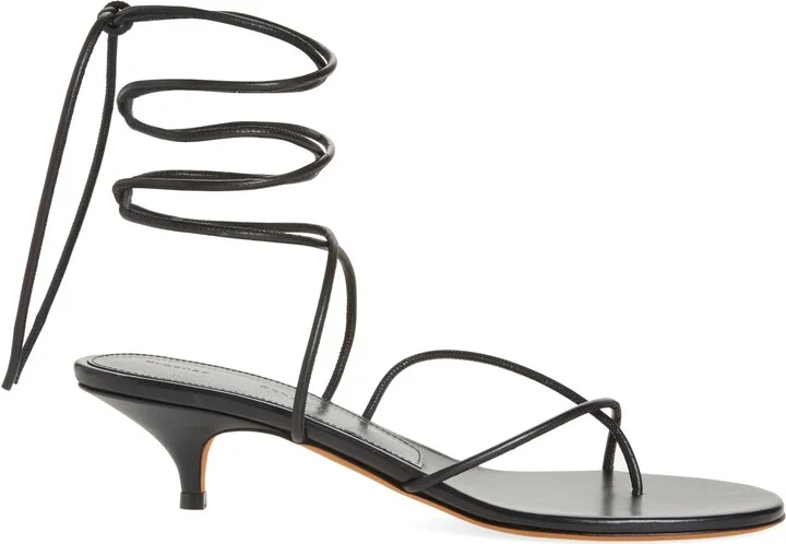 Slash Tie Kitten Heel Sandal - Image 3