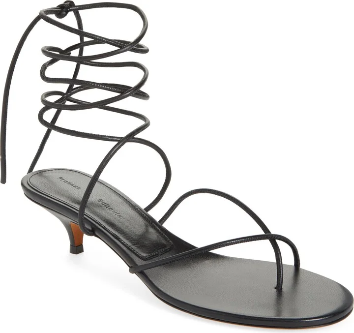 Slash Tie Kitten Heel Sandal