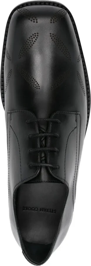 Slashed Square Toe Derby Shoes - Image 4