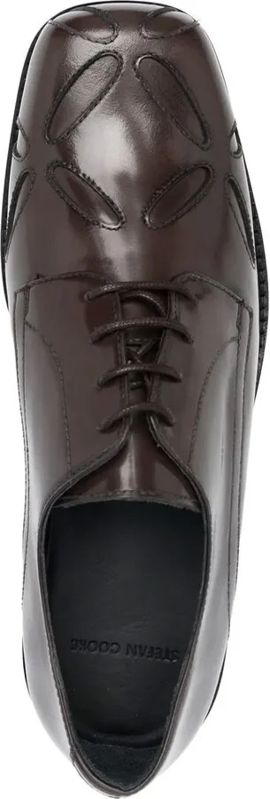 Slashed square-toe Derby shoes - Image 4