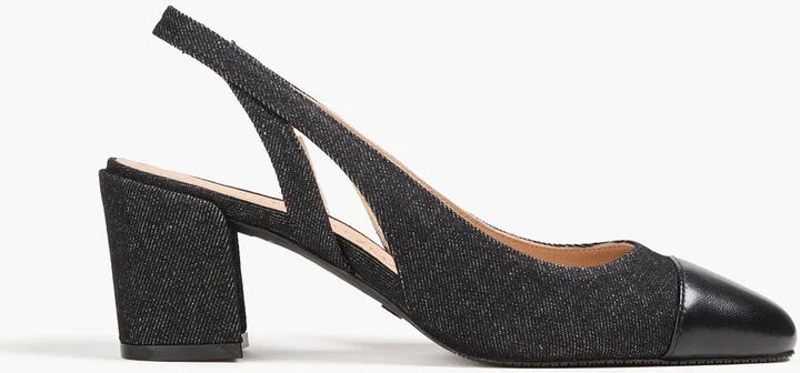 Sleek 50 denim slingback pumps