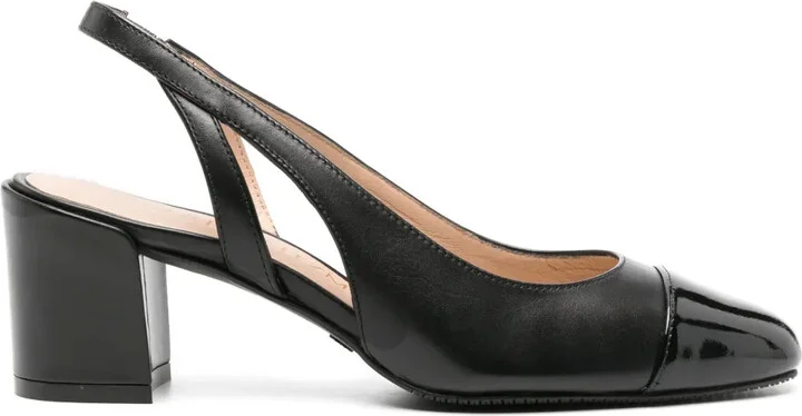 Sleek 50mm leather pumps